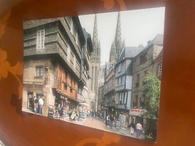 Fachwerkhäuser in der Rue Kereon Quimper.  Frankreich. Farbpostkarte. 499