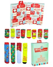 Dr. Seuss The Grinch Merry Grinchmas 12 Grinchy Days Of Socks Gift Box Set