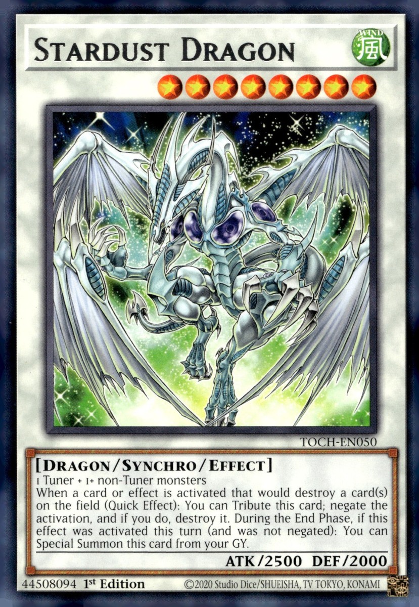 Stardust Dragon 1st Edition スターダストドラゴン Yu-Gi-Oh! Stardust Dragon 1st Ed. TOCH-EN050 Rare NM/LP x1 | eBay