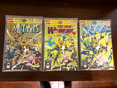 Marvel Comics The New Mutants Annual Lot (3) 1991 King of Pain Part 1-3