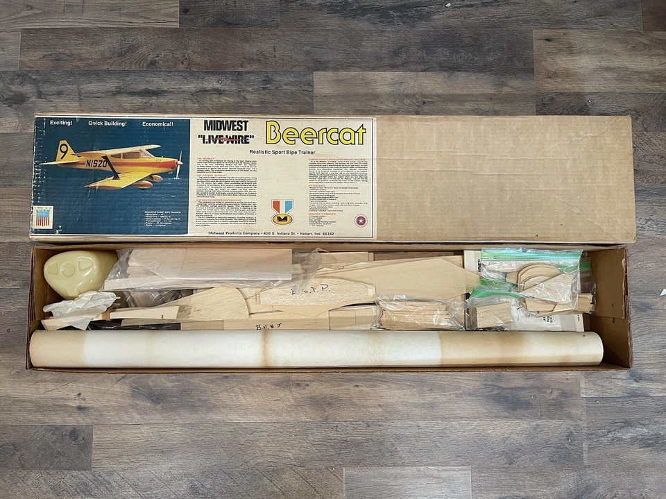 Midwest Beercat - Vintage Balsa RC Model Airplane Kit - Image 2 of 4