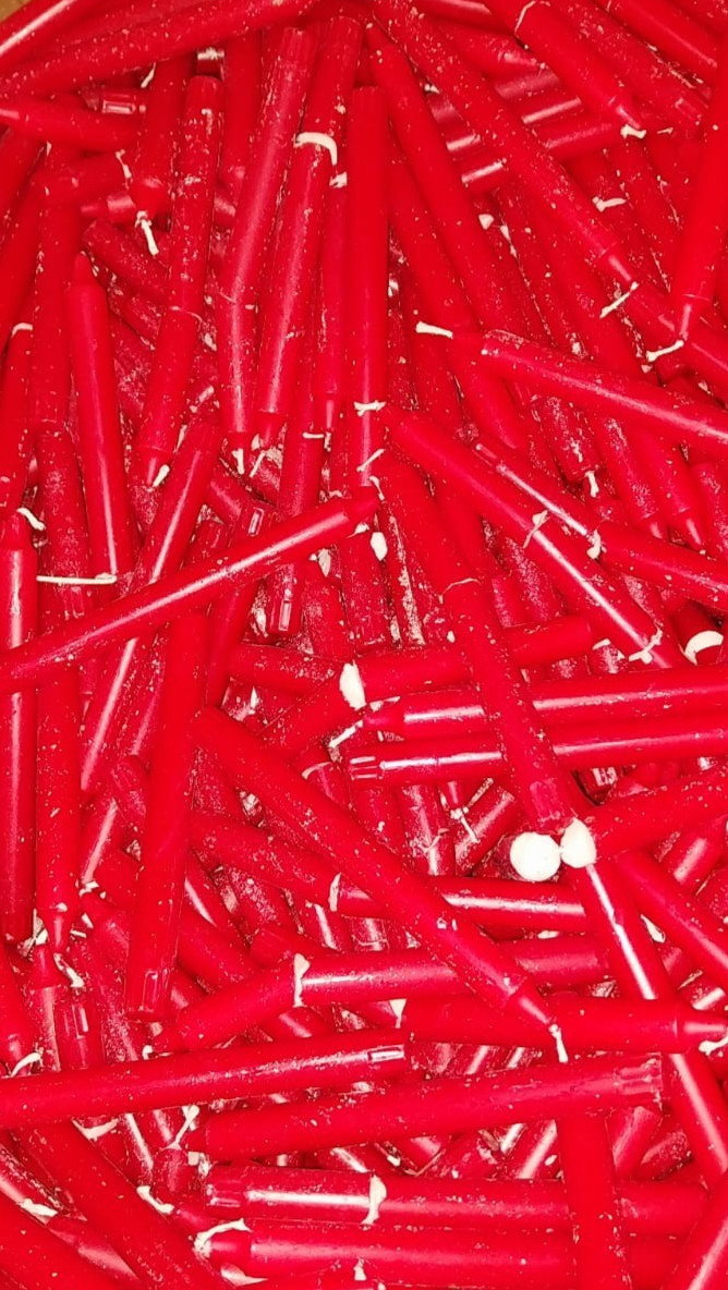 25 KG Kerzenwachs Kerzen B Ware Wachsreste Kerzenbruch Wachs Rot