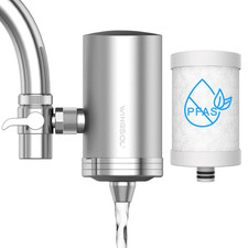 Stainless Steel Water Filter for Sink Faucet, NSF/ANSI 42 53, 360 Rotating Tap