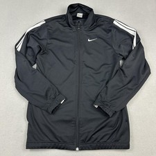 Vintage Nike Track Jacket Men Small Black Full Zip Running 274215-010 S Y2K 2000