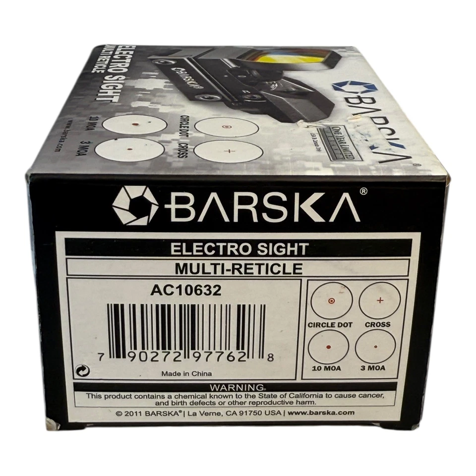 Barska Alivio de Ojos 1x Multi 4 Retícula Electro IR Punto Rojo Vista + Montaje en Riel Ae Foto 3 de 4