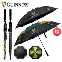 Official Guinness Golf Umbrella 30 Large Windproof Waterproof Stick Auto Open