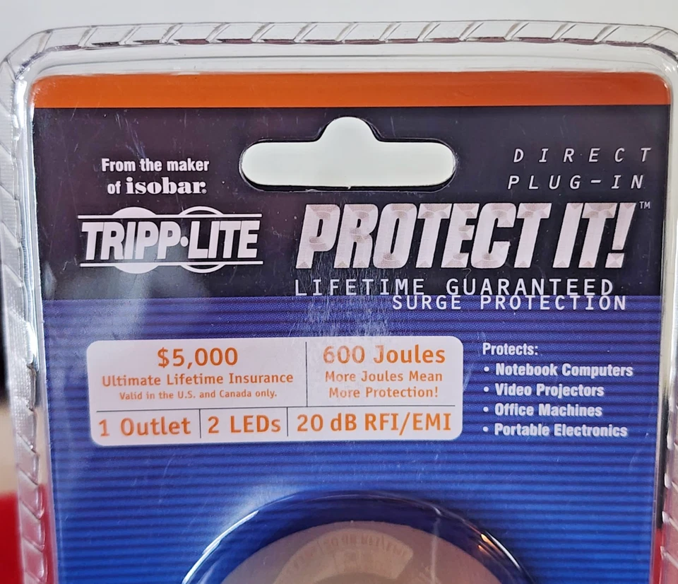 Tripp Lite SPIKECUBE Direct Plug-In Lifetime Guaranteed Surge Protector 1 Outlet - Image 3 of 4