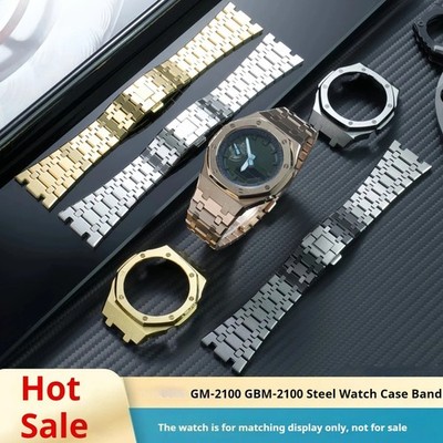Stainless Steel Mod Kit Case For Casioak GM2100 Modification Kit Metal Bezel 