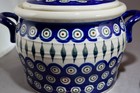 LOT 2 PCS. BOLESLAWIEC POLISH POTTERY ONION JAR & HONEY CONDIMENT JAR WITH LIDS — photo 8