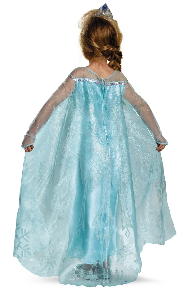 儿童艾莎冰雪奇缘迪士尼公主女孩服装女孩童话服装 — 第 2/2 张图片