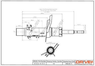 1x Dr!ve+ Stoßdämpfer DP1610.10.0114 für CITROËN C3 2 DS3 VTi THP 110 HDi SA8HP4