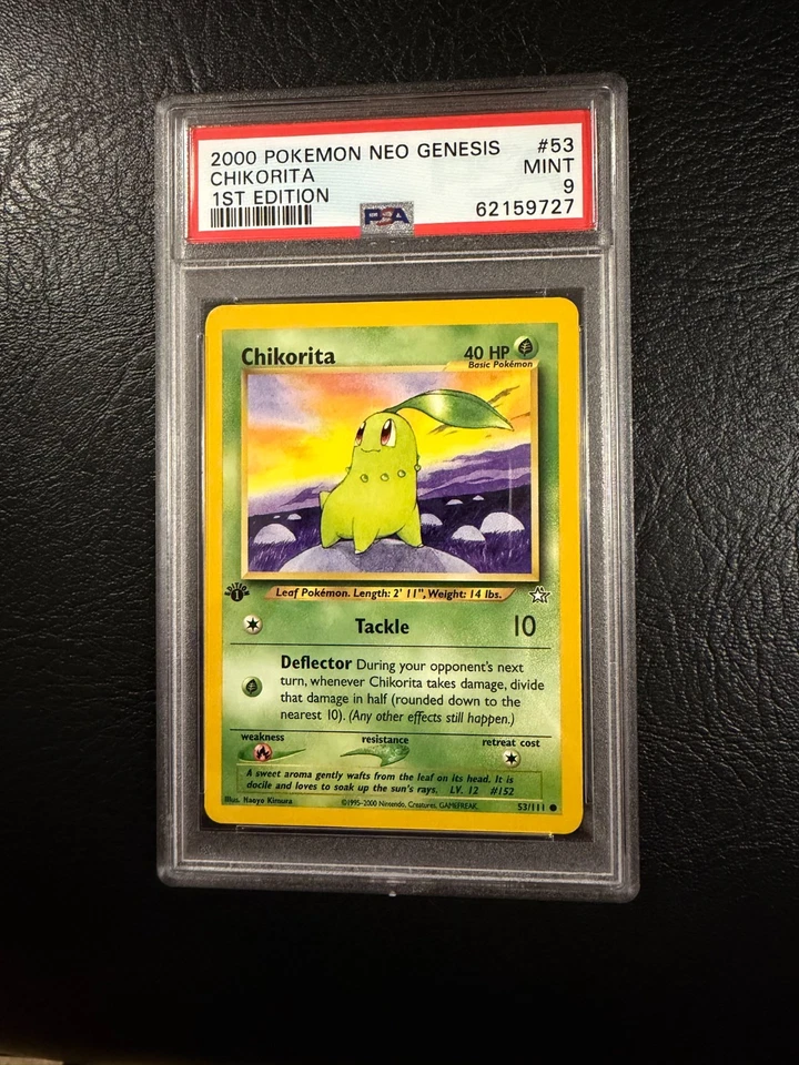 Pokemon Neo Genesis #53 - Chikorita - MINT - 1st Edition - PSA 9! - Image 2 of 4