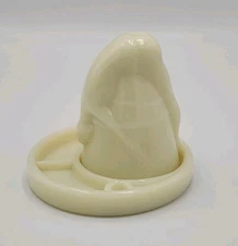 McKee Bottoms Up Complete Shot Glass RARE French Ivory Uranium 