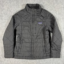 Patagonia Nano Puff Jacket Kids L 12 Black Quilted Insulated Full Zip 68125