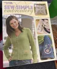 Vtg Rare Leisure Arts SEW SIMPLE Embroidery 2004 Bk by Patti Uhiren