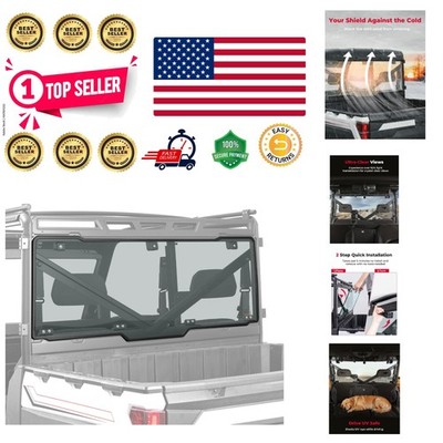 Durable Polycarbonate Rear Windshield for Polaris UTV Models - Easy Installation
