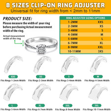Ring Sizers for Loose Rings, 14 Pack Invisible Ring Size Adjuster Silicone, R...
