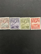1953 -1963 Antigua St. John’s Harbour Stamps -1.20, 4 , 12 24 Queen Elizabeth II