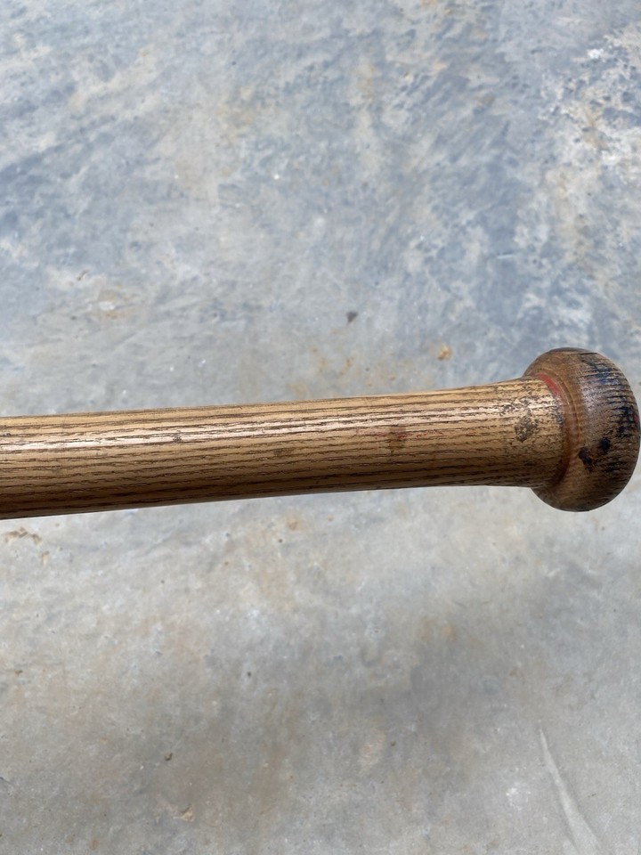 Batte de softball en bois vintage d'une valeur #498SB noir, rouge et