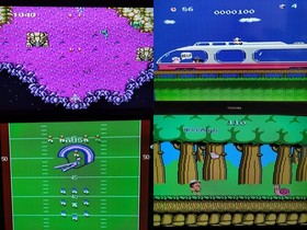 Nintendo New Famicom Console AV Complete set Super Mario Bros. /8 games TESTED