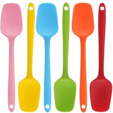 6PCS Silicone Spatulas Set Heat Resistant Spatula Baking Mixing Tool Multicolor