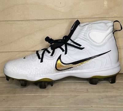Nike Alpha Huarache NXT MCS White Gold Baseball Cleats  display picture 2