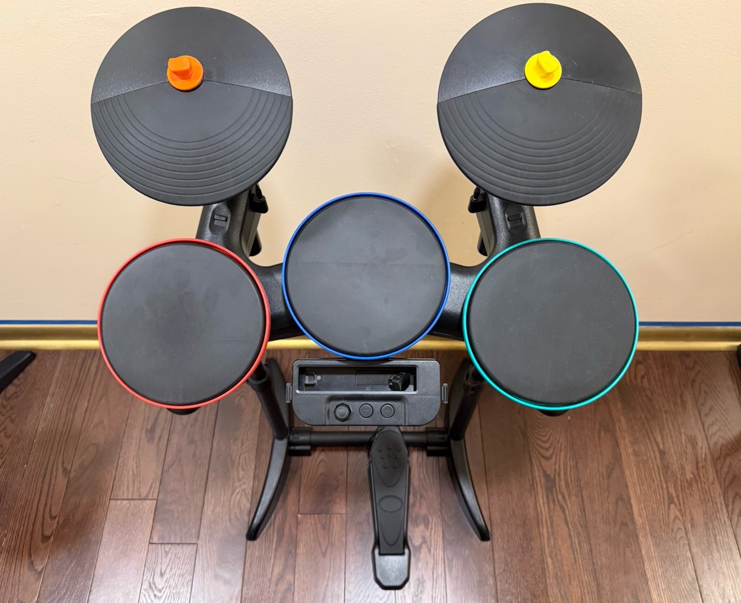 Guitar Band Hero Drum Kit Set Nintendo Wii NEW WIRES + CLEANED + Pedal + Tested