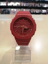 Casio GA-2100-4AJF Quartz Analog Watch Octagonal Red Dial Used