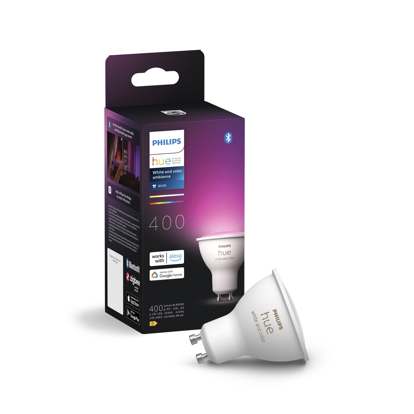 Philips Hue GU10 – Smart Spotlight White and 1 Unità (Confezione da 1),