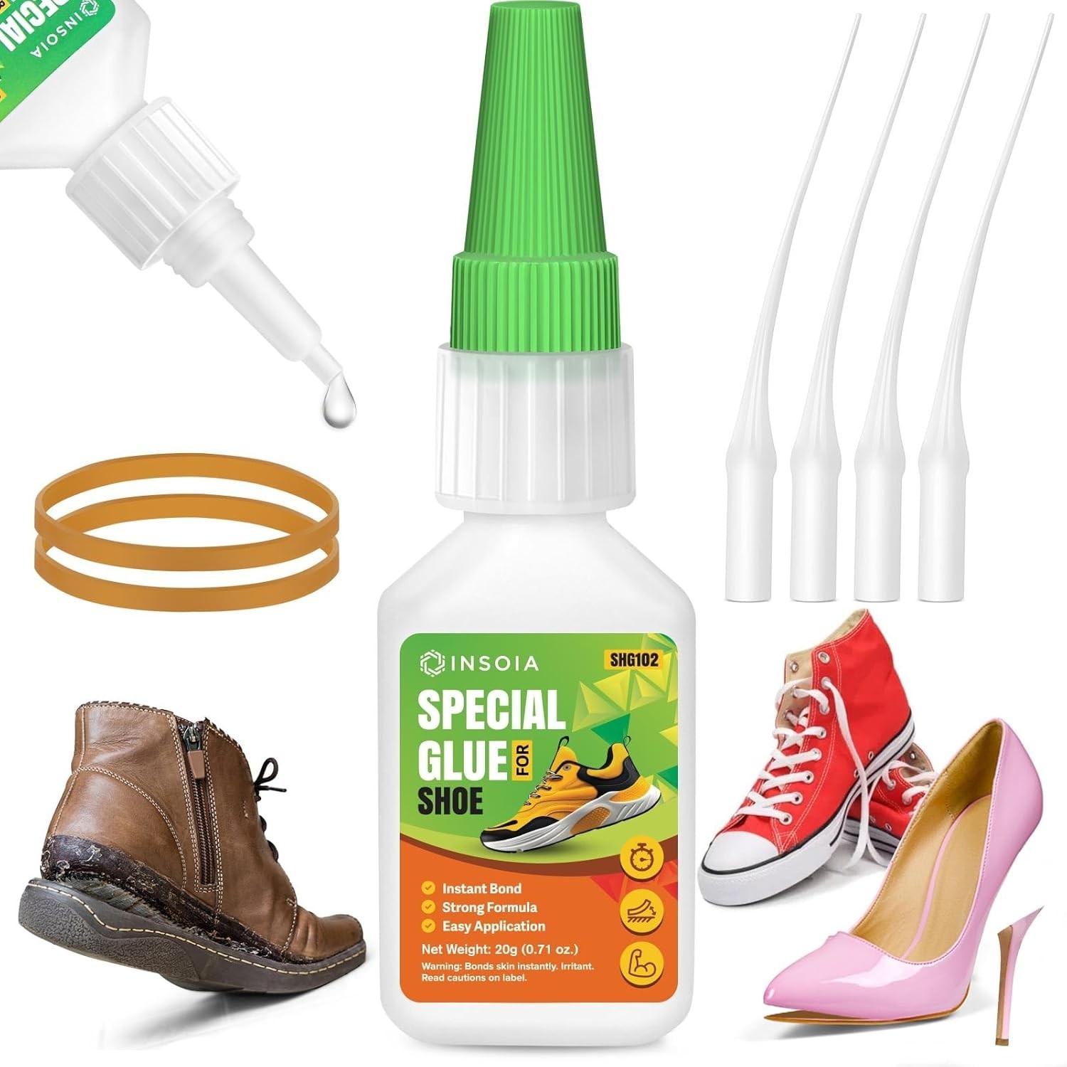 Shoe Glue, 30g Clear Super Glue for Shoe Repair Quick Fix Shoe Adhesive Waterpro