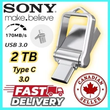 2TB 1TB 512GB 256GB 128GB Mini USB Type-C Flash Drive OTG High Speed Metal