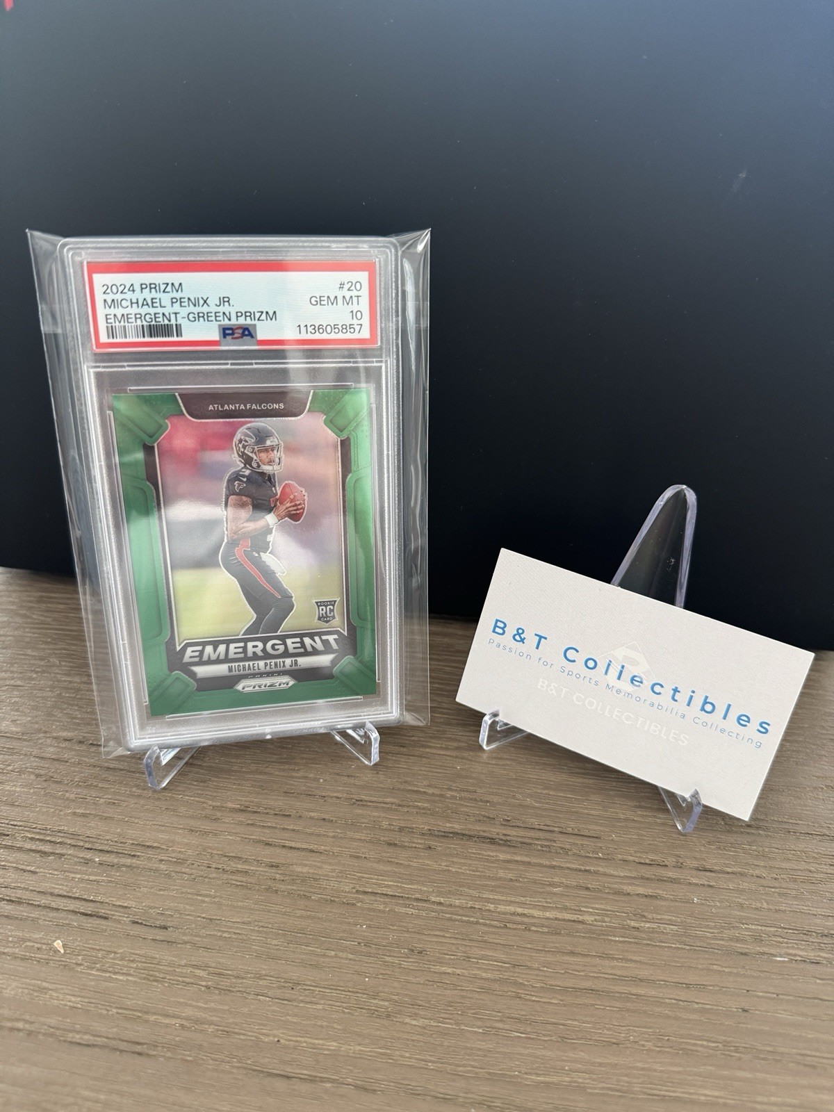 2024 Panini Prizm Michael Penix Jr. Emergent #20 Green Prizm RC PSA 10 Gem MT🔥