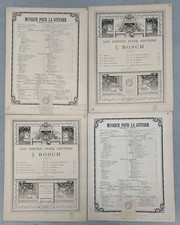 Jacques Bosch Guitar Sheet Music Lot 4 Classical Spanish Vtg Op 15 17 18 19