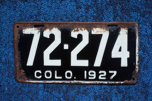 1927 Colorado License Plate