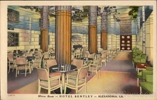 Alexandria,LA Hotel Bentley Rapides County Art Tone Glo-Var Finished Vintage PC