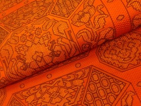 7593141: JAPANESE KIMONO JAPANESE NAGOYA OBI / CHIKUZEN HAKATA / WOVEN GEOMETRIC