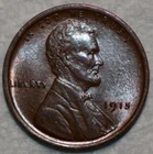 AU-UNC 1915-P Lincoln Cent, Razor-Sharp & Highly Lustrous.