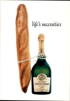 1998 Taittinger Comtes de Champagne 1988 Vintage GoCARD Advertising Postcard