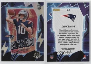 2024 Panini Mosaic Storm Silver Prizm Drake Maye #3 Rookie RC