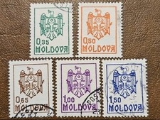 MOŁDOVA 1992 Herb/Emblemat państwowy Scott 26-30 UŻYWANY