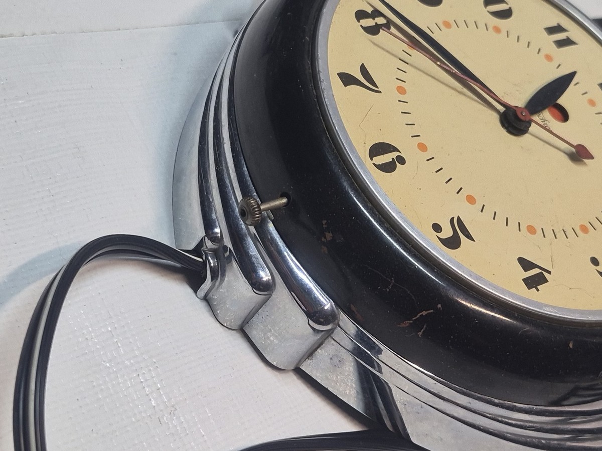 1930s Telechron 2H09 “Stewardess” Electric 50s Dinner Wall Clock