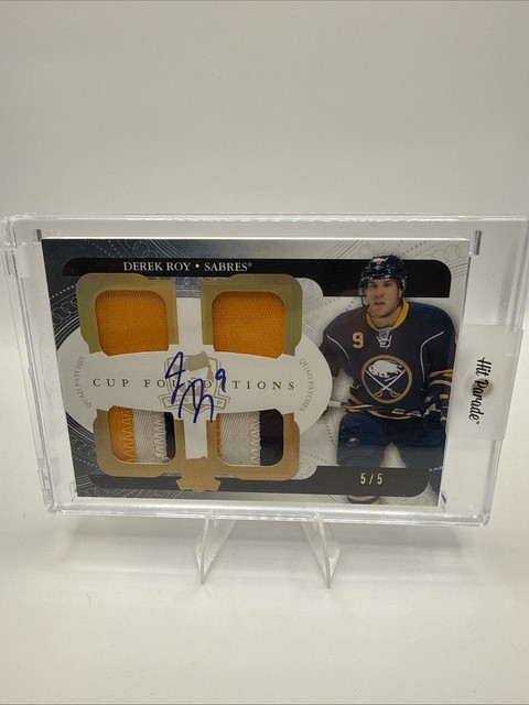 2011-2012 UD Upper Deck The Cup Foundations Derek Roy 5/5 Quad Patches Auto