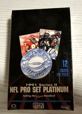 NEW 1991 PRO-SET Platinum Series II/2~91 PROSET NFL Football~Sealed Box~36 Packs
