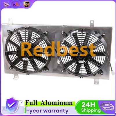 Aluminum Shroud+Fan For Radiator 2002-2007 Subaru Impreza WRX STI GDB GDA GD GG
