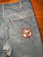 Vintage Levi's 646 0217 Bell Bottom 1970s patch Jeans 32x30 Orange Tab a14