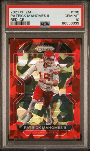 Patrick Mahomes II 2021 Prizm Red Ice PSA 10