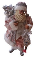 Weihnachtsmann Santa Clause 38Cm Rosa Mantel Weihnachten Adventsdekoration Deko