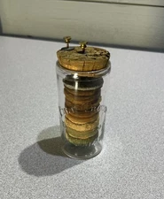 1884 Antique Trouve Moist Cell Vintage Battery Zinc Copper Pile Embossed Jar