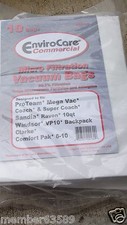 Backpack Vacuum Filter Bags bag for ProTeam 10qt 20 bag 100331