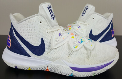 NIKE KYRIE 5 ''MARCUS MORRIS GAME WORN'' LA CLIPPERS WHITE BLUE RARE (SIZE 14)